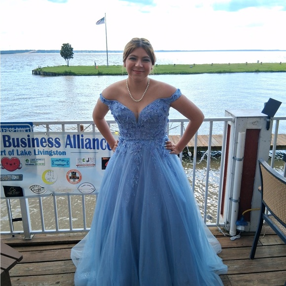 Dancing Queen Dresses & Skirts - ✨ Dancing Queen Blue Off-Shoulder Ball Gown – Size M ✨